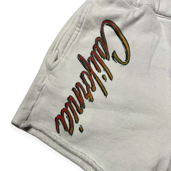 MOTHER The Quickie Roller Short Fray XS California Coast Tie Dye White Sweat - Picture 5 of 12